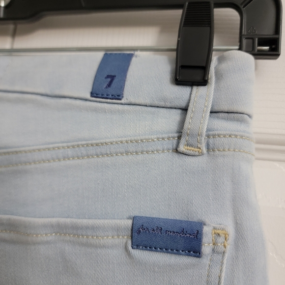 7 For All Mankind Ultra High Rise Skinny Ankle Jeans No Filter Peretti Size 27 - Picture 4 of 9